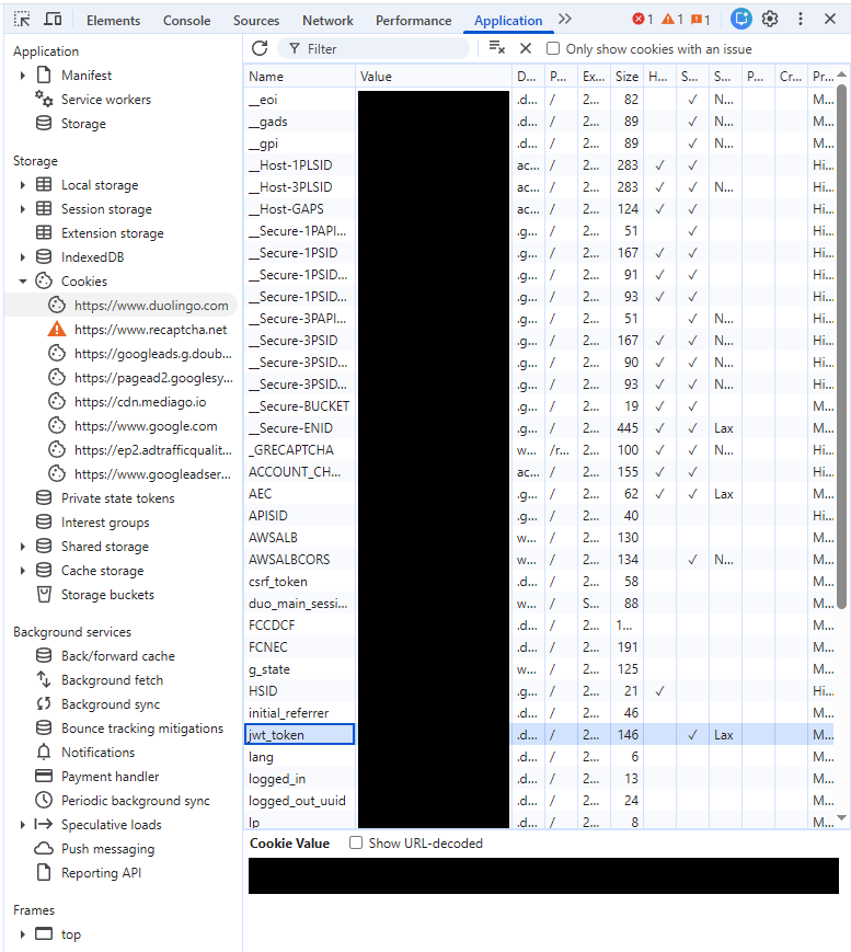 Chrome Step 4 Cookies